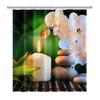 Tenda Doccia Meditazione Giapponese Zen Spa Loto Pietre di Basalto Olio Essenziale Candele Profumate Bambù Acqua Arredamento Casa Set Impermeabile