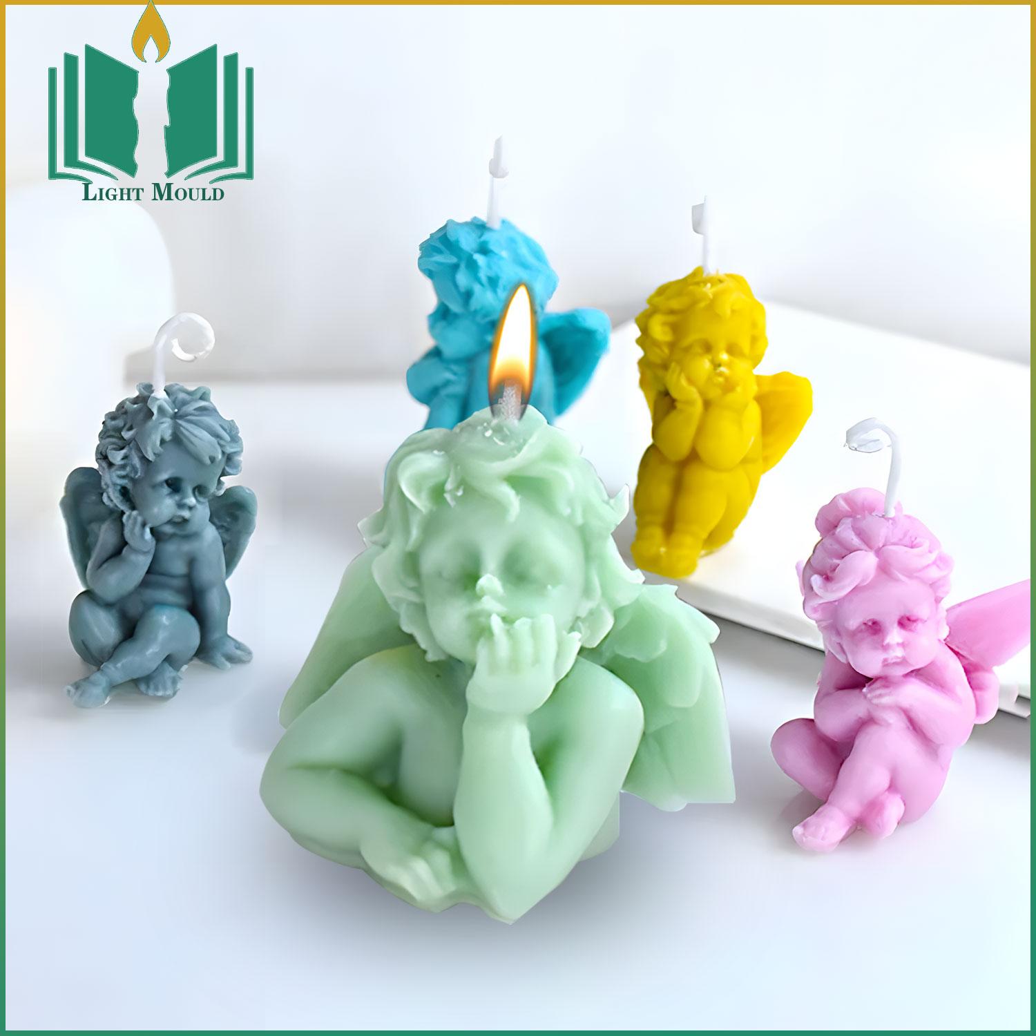 

5 стилей Baby Angel Candle Silicone Form Ангел Моделирование мыла ручной работы Ароматизированная гипсовая свеча Декоративная креативная свеча