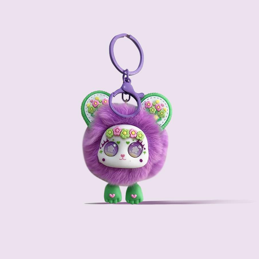 

Брелок из меха кролика, меховой кулон, плюшевая подвеска в виде сумки, милый мультяшный подарок для пары, аксессуары для школьной сумки, кулон