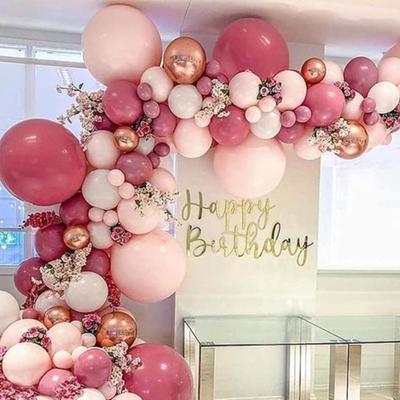 Party Supplies Balloon Arch Kit with Balloons Included Pink and Rose Glod Balloons of Different Sizes for Wedding Baby Shower New Years Birthday