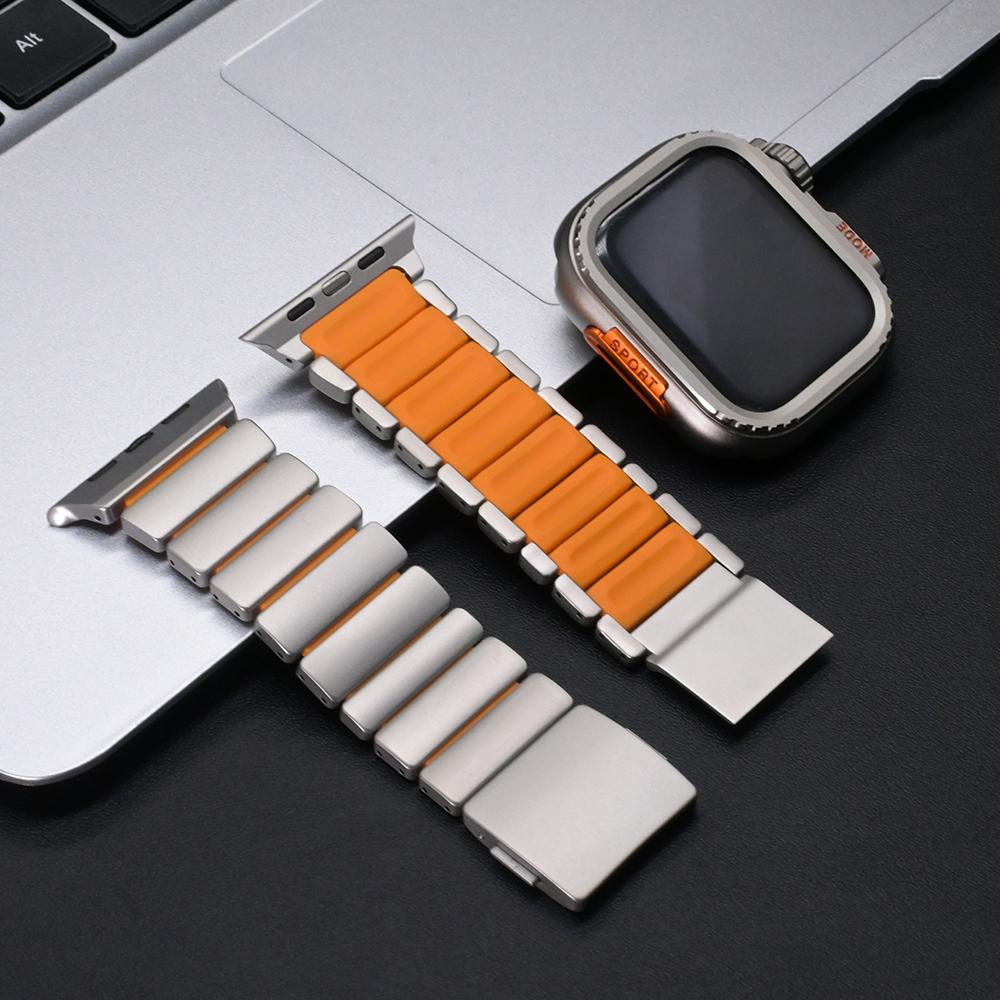 Stainless Steel Band+Metal Case for Apple Watch Ultra 3 49mm 46mm 45mm 44mm Luxury Strap Protective Case for Iwatch 11 10 9 8 7