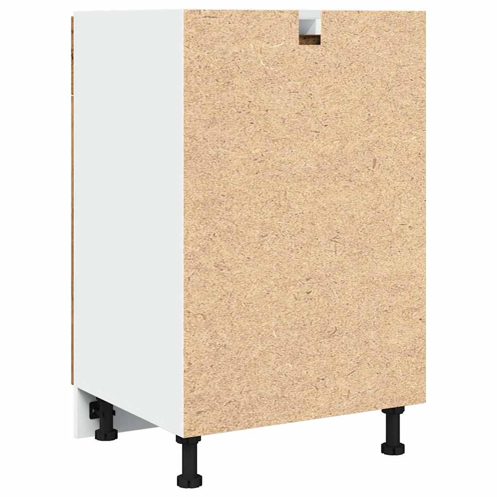 Lyon Base Cabinet with Drawer Vintage Wood Look 50 X 46 X 81.5 Cm Particleboard