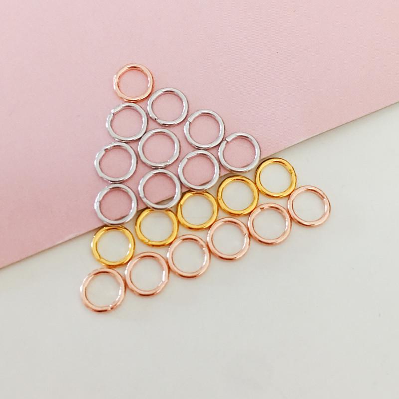 Conector inel deschis placat cu aur de 18k din argint sterling pentru bijuterii DIY