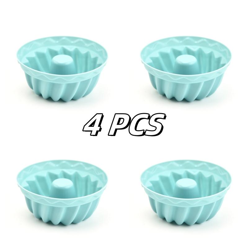 4pcs  Silicone Muffin Cupcake Mold Making Cake Pudding Jelly Baking Tools Are Simple and Convenient