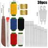Big Eye Sewing Needles Set Steel Hand Needles with Thread Thimble Threader Scissor for Embroidery DIY Craft Clothes Repair Kit