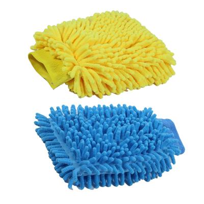 Chenille Autowäsche Mikrofaser Autowaschmopp Handschuhartiges Reinigungswerkzeug (7.9 x 9.8