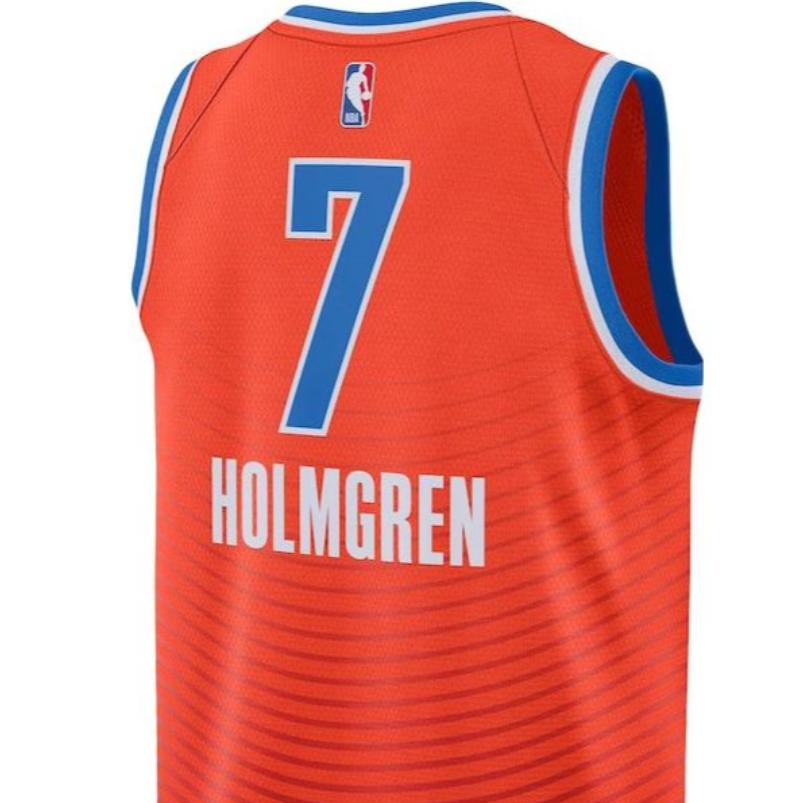 Jordan Chet Holmgren Oklahoma City Thunder Statement Edition Jersey Unisex Basketball Jersey Orange DO9537-893