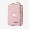IELGY Women's Short Wallet with High-end Buckle and Multiple Card Slots Zipper