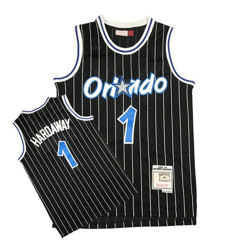 Black Retro Embroidered Basketball Jersey 1 Magic Team Mens Womens Sportswear