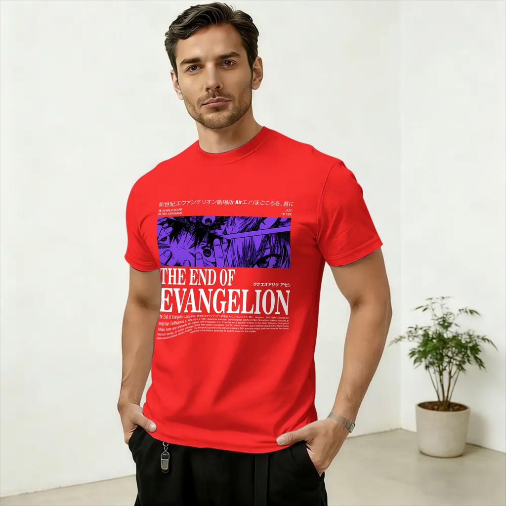 Unisex Evangelions EVA T Shirt 100 Cotton Clothing Vintage Short Sleeve Round Neck Tee Shirt Plus Size TShirts