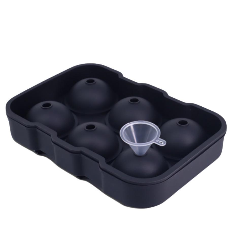 Food-Grade Silicone Ice Ball Mold - 6 or 8 Round Ice Balls, Easy Release, For Home or Commercial Use