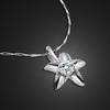 Women'S Classic Fairy Water Pendant Necklace Platinum-Plated Simple Versatile Single Inlaid Zircon Starfish Chain