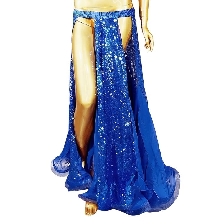 Practical Polyester Blend Belly Dance Skirt With Sparkling Sequins Appropriate Decoration Hip Scarf For Multiple Uses