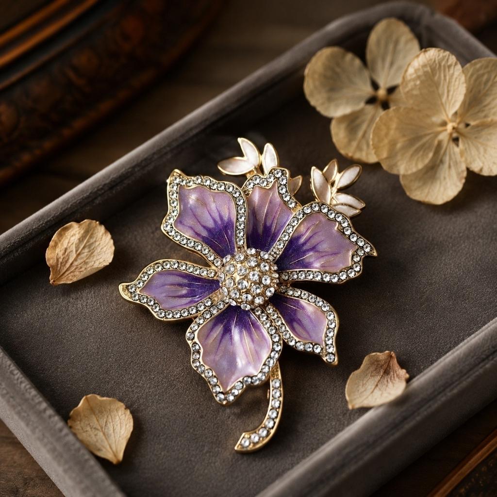 Fashion Flower Brooch Pin Trendy Cute Vintage Jewelry for Women
