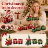Decorazione da Tavolo Treno di Natale in Ferro Battuto, Ornamento per Mensola del Camino e Albero di Natale