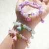 4Pcs Lily of the Valley Beaded Bracelets Cute Flower Pendant Elastic Bracelet Set For Girls Kids Bracelets