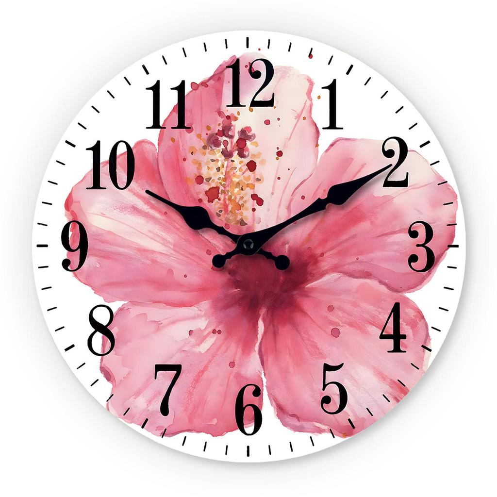 10" Tiché kreslené dřevěné nástěnné hodiny, Jednoduchý kreativní MDF design