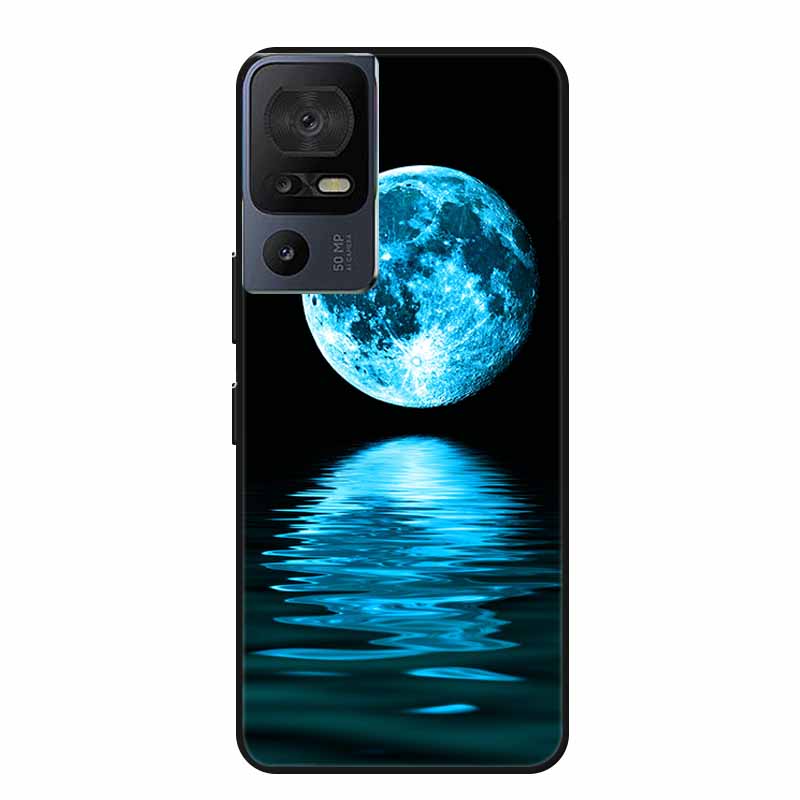 Für TCL 40 SE Handyhülle 40SE Hülle Schwarzes Silikon Weiche Rückseite Hülle Für TCL 40 SE Hülle Funda Für TCL40SE Capa 6.75" Schale