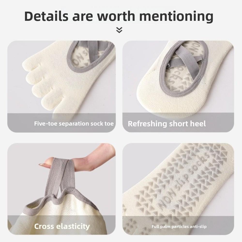 Breathable Five-Finger Socks Anti-slip Grip Pilates Boat Socks New Yoga Socks  for Home Exercise