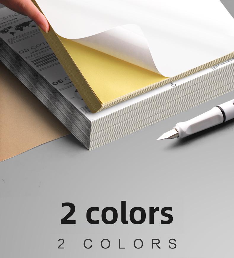 A4 Glossy Self-Adhesive Label Sheets (100-Pack) for Laser Printers, Non-Sticky Sub-Surface, Blank Stickers