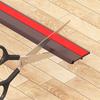 1PC 1m/39.37inch Self-Adhesive Windproof Door Bottom Seal Strip Double Dustproof Free-Cutting Under Door Weatherstrip