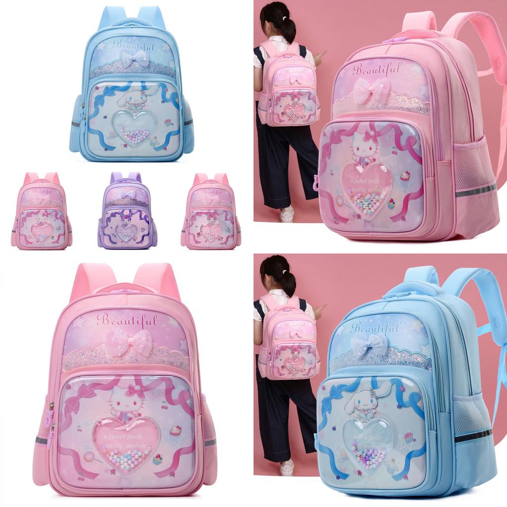 Adorable Cartoon Backpack For Kids Breathable Pu Material School Bag With Curved Straps