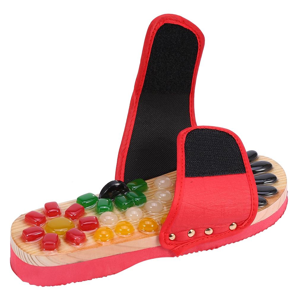 Massage Slippers Health Care Blood Activating Foot Relaxation Massager Shoes Red 39