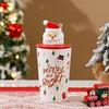 Christmas Ceramic Straw Cup
