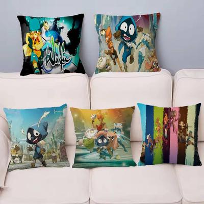 Game W-Wakfu Anime Decorative Room Aesthetics Pillow Case Home Decor Bedroom Sofa Bed Couch Pillow Cover 45x45
