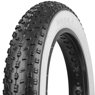 MOHEGIA Fat 26 X Fat Bike Tire Folding Bead Electric Bicycle Tire Compatible with Wide Mountain Snow Bikes White Tire 4.0" - - -