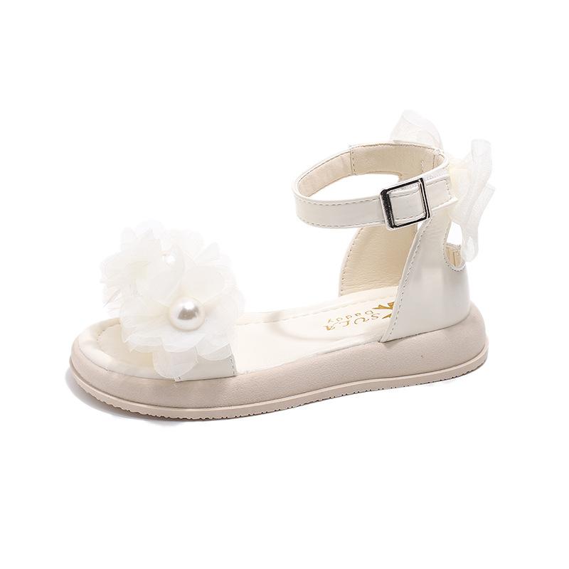 Mädchen Prinzessin Kleid Sandalen Chic Perle Kinder Sommersandalen Neu Elegant Blume Kinder Causal Schleife High-top Römische Sandalen