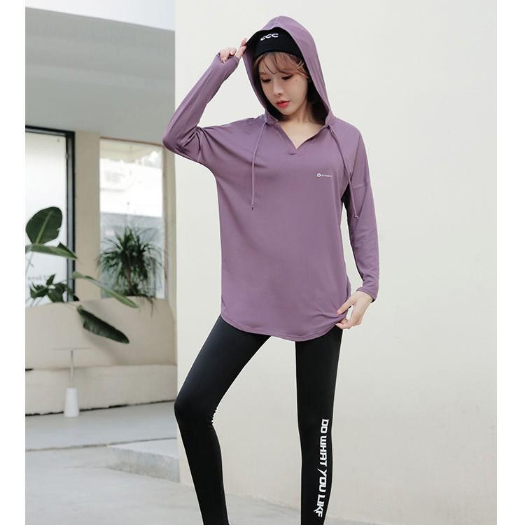 Dámská rychleschnoucí sportovní mikina s kapucí - Podzim/Zima Dlouhý rukáv Plus size pro běh, posilovnu a jógu