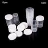 Laboratory 50ml Plastic Calibration Measuring Cups Cup with Lid Container