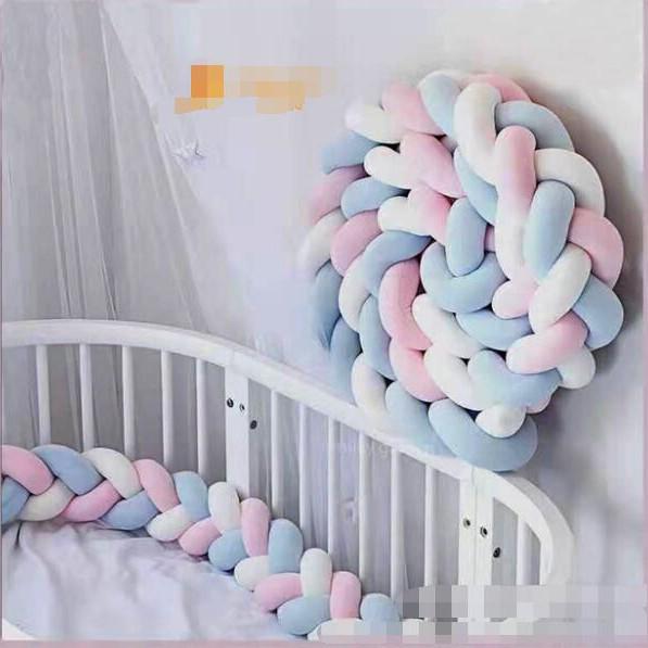 Skandynawska Duńska Dzianinowa Poduszka Węzeł Kula - Pleciony Wystrój Pokoju Dziecięcego i Ochraniacz na Łóżeczko