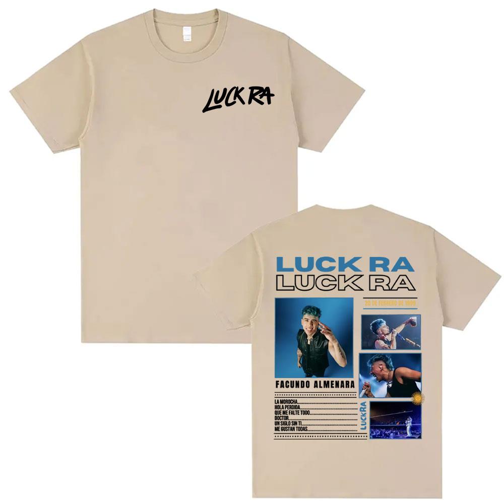 Rap Singer Luck Ra FACUNDO ALMENARA Album Tour 2025 Summer Men Women Harajuku Casual Fashion Oversized Pure Cotton Tshirt