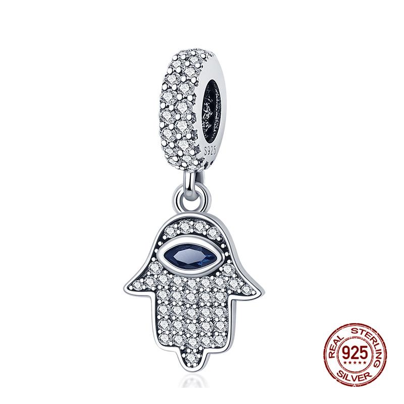 925 Silver Devil's Eye Charm Beads 3mm Fit DIY Bracelet Women's Fashion Jewelry Gift Original Handmade