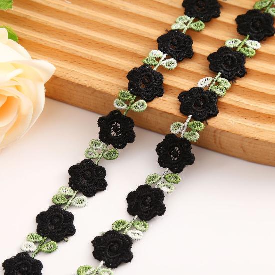 Yousheng Flower Lace Trim Ribbon Vibrant Color Widely Used DIY Crafts Embroidered Crochet Lace Trim Fabric Decorations for Sewing