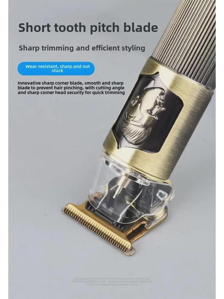 Buddha Kopf T9 Retro Elektrischer Haarschneider mit Schnitzmesser