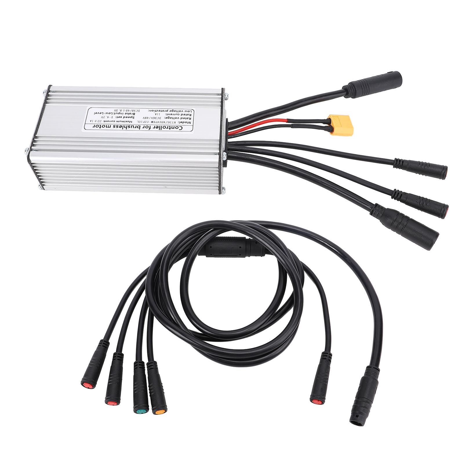 

Синусоидальный контроллер 22A 36V 48V 250W 500W Регулятор скорости двигателя с кабелем для света Кабель 1-5 для горного велосипеда