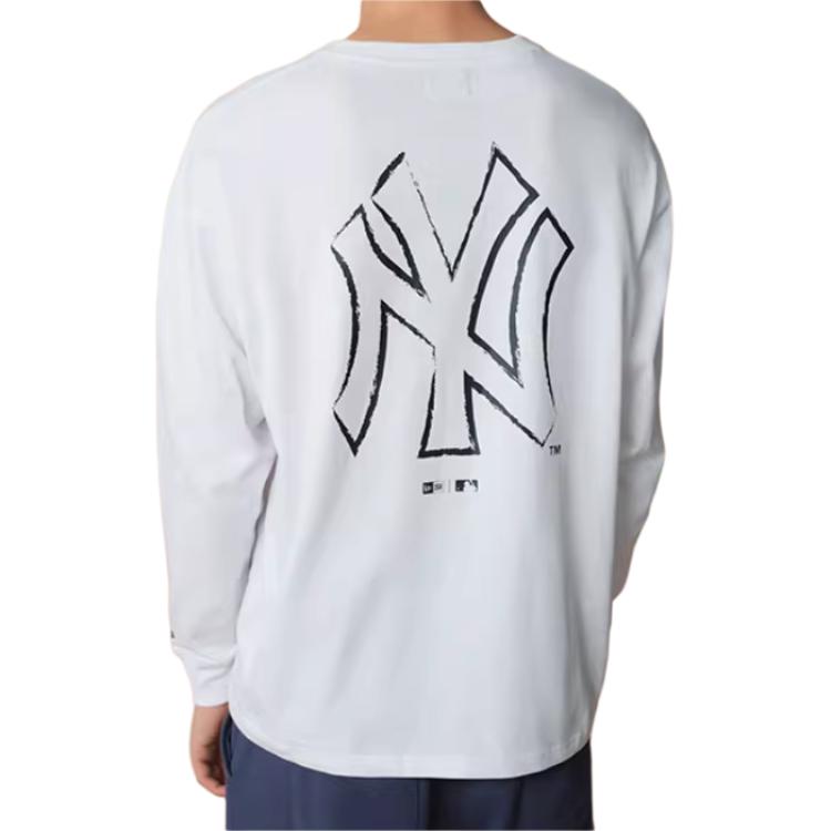 New Era FW25 MLB New York Yankees Rebellious Academy Series Comfortable Versatile Loose Fit Crew Neck Long Sleeve T-Shirt Unisex Tops 14726662
