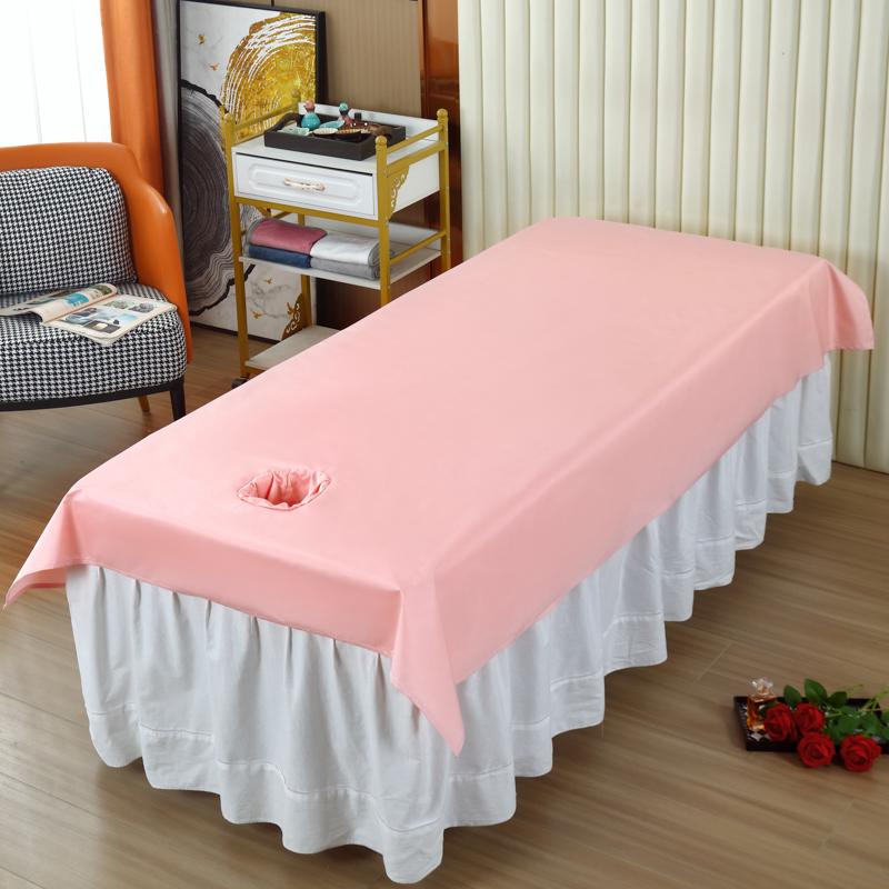 Waterproof Oilproof Beauty Salon Bed Sheet - White Customizable Massage Physiotherapy Sheet with Face Hole, Anti-Dirty Design.