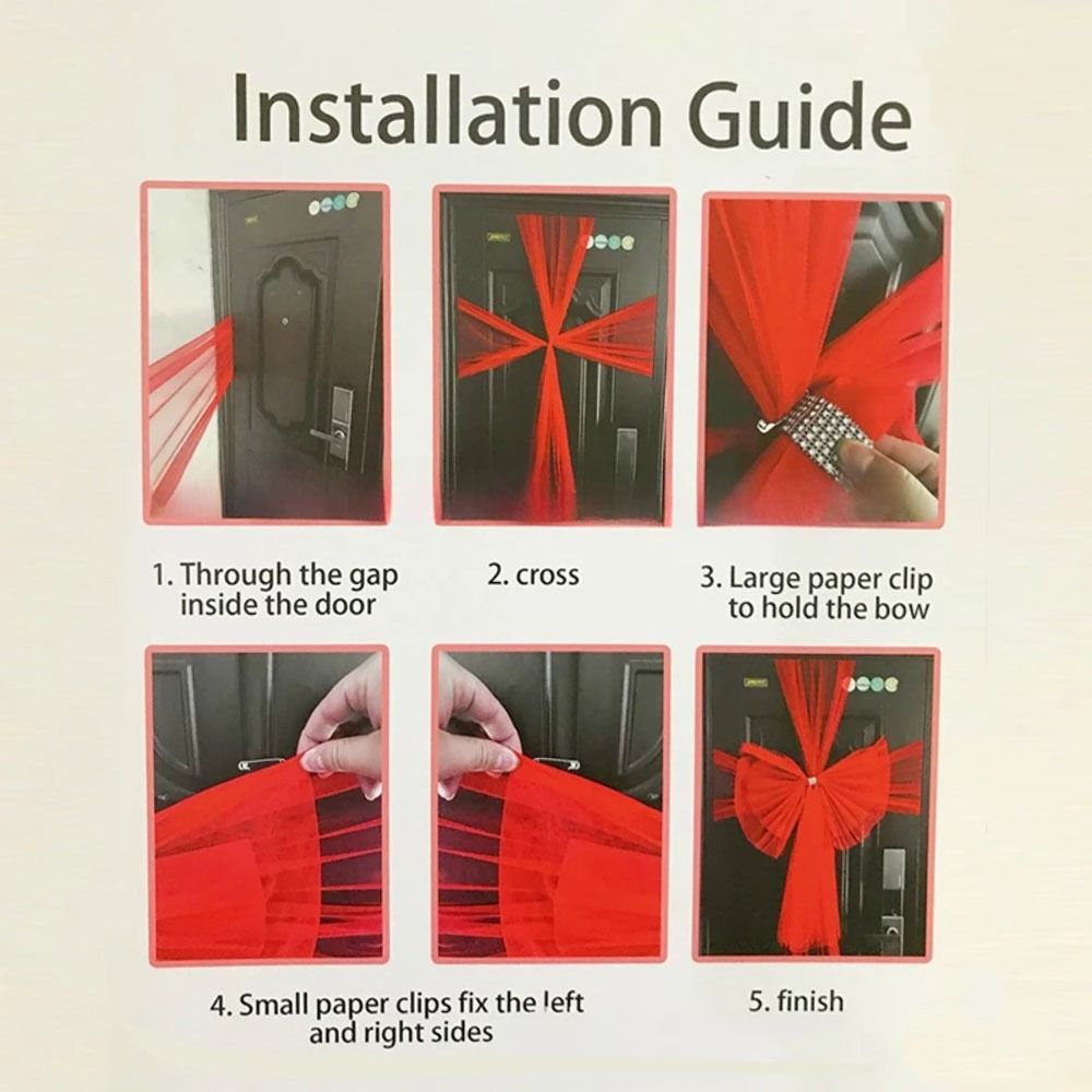 Large Size Christmas Front Door Bow Red Christmas Home Decoration Cabinet Bow  Fireplace