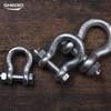 Galvanized High-Strength D-Ring Bow Shackle with Lifting Snap Hook & External Nut