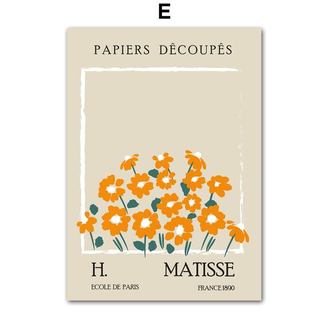 Matisse Wall Art Malba na plátně Severské Plakáty a grafiky Abstraktní nástěnné obrazy pro obývací pokoj Dekor Interior Decor Bez rámu