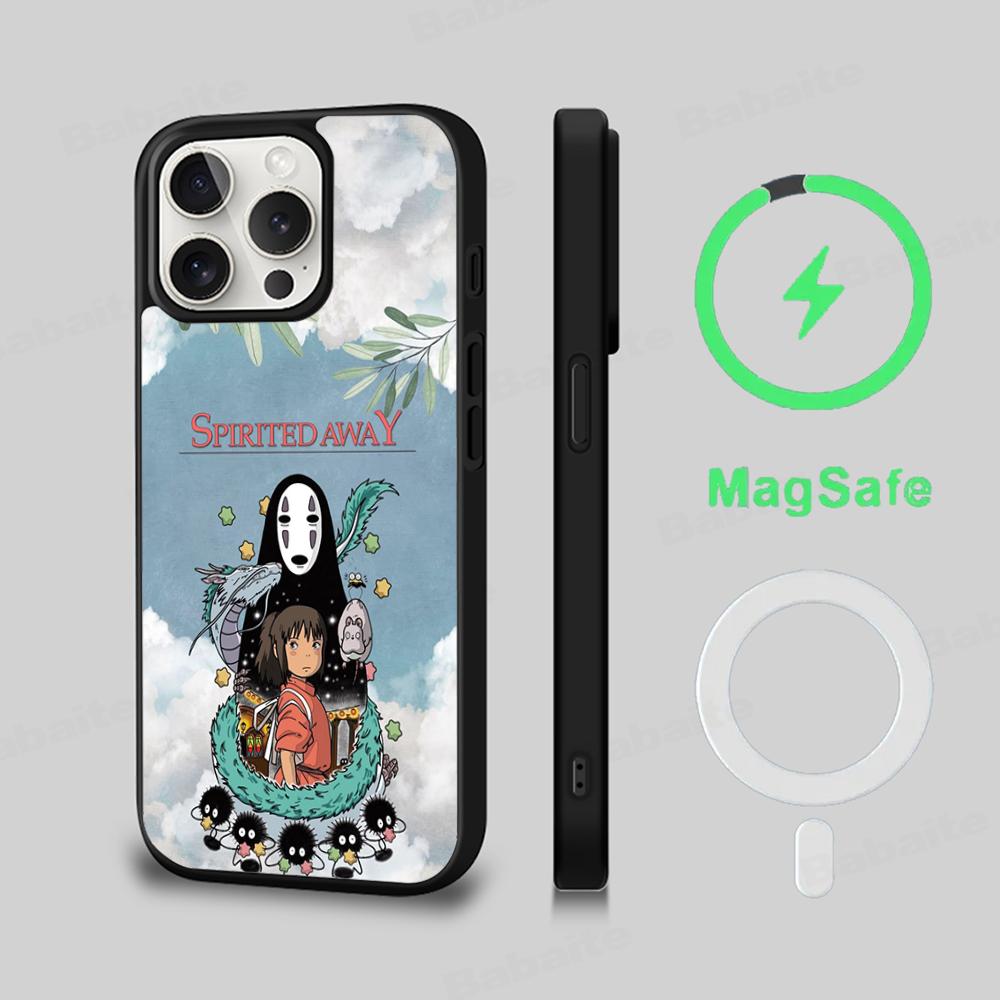 Animated Movie S-Spirited A-Away Phone Case Magnetic For IPhone 16 14 13 12 11 15 Pro Max Plus For Magsafe Wireless Charge Cover