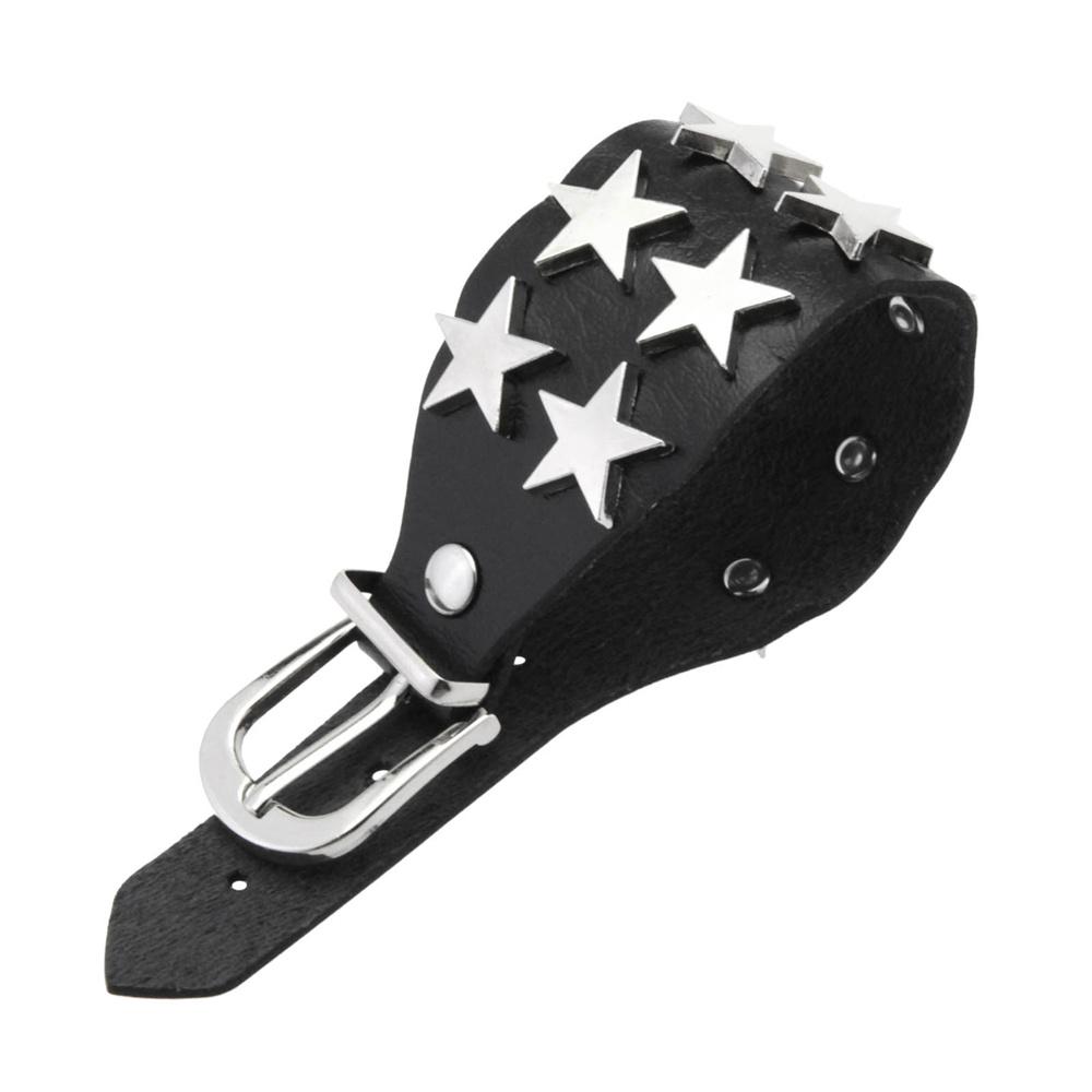 Classic Simple Fashion Leather Bracelets Men Women Punk Buckle Star Leather Wrap Bracelet & Bangle Couple Wristband Jewelry Gift