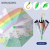 Children's Umbrella for Boys and Girls, Kindergarten and Primary School Students, Cartoon Black Plastic Sun Protection, Dual-Use for Sun and Rain