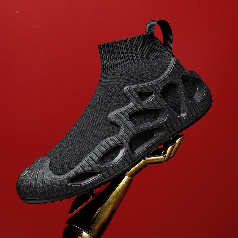 Calzini e scarpe traspiranti alla moda Scarpe sportive in tessuto a mosca tinta unita Scarpe per il tempo libero all'aperto da uomo e da donna Scarpe da tavolo 36-47