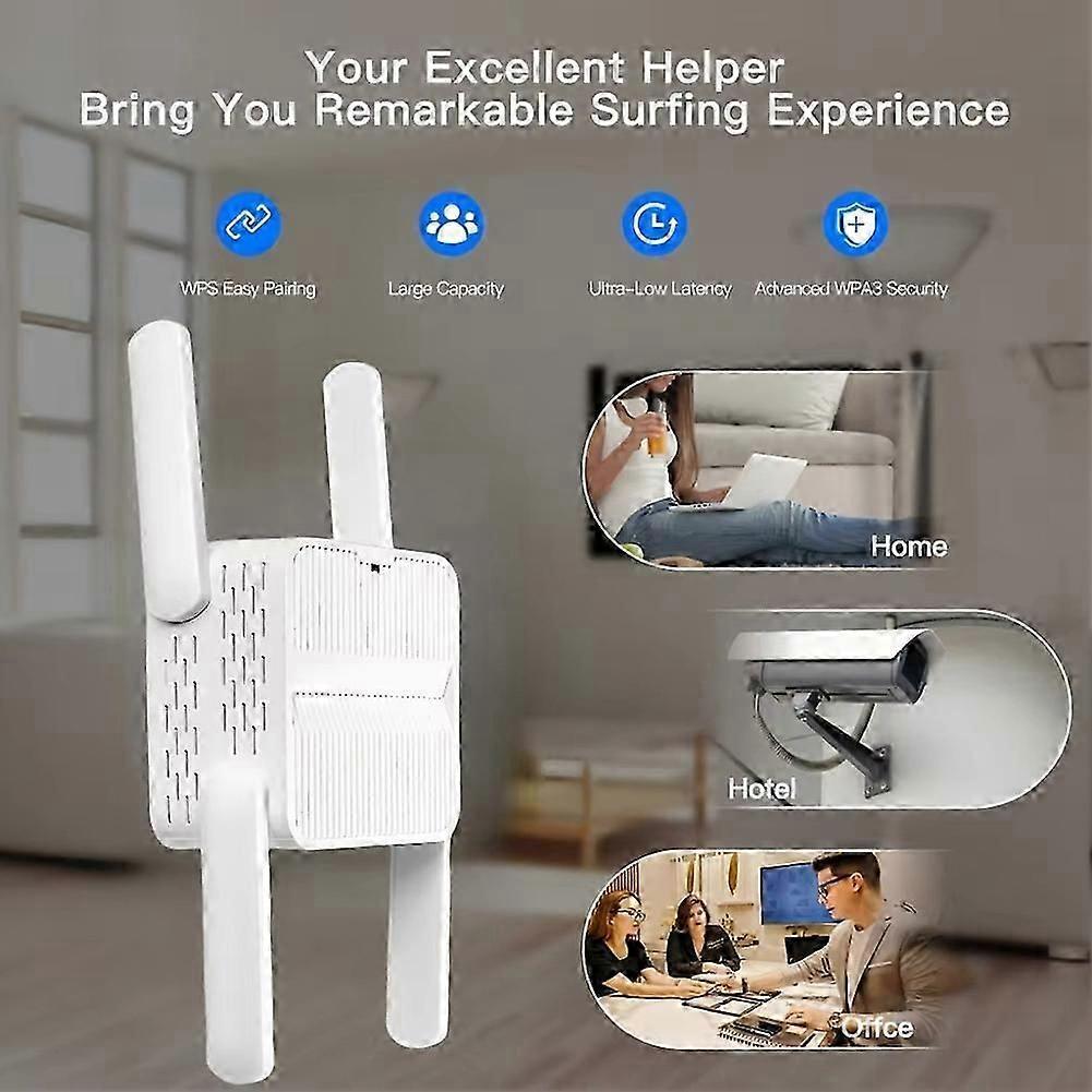 Long Range WiFi Extender 1200Mbps Dual Band 802.11AX Wireless Repeater