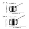 Stainless Steel Oil Pouring Pot Dual Spout Butter Warmer Pot Saucepan  Supplementary Food